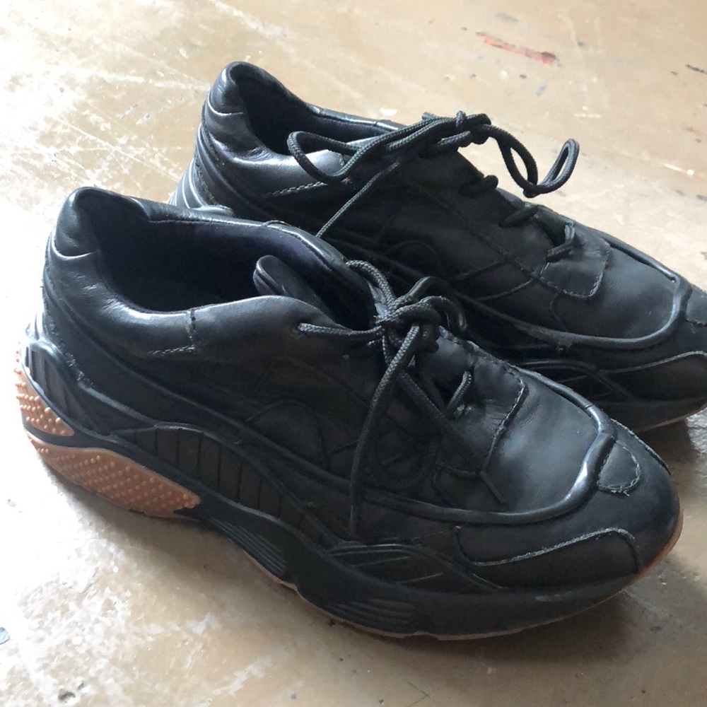 Black Leather Jeffrey Campbell Shoes 7